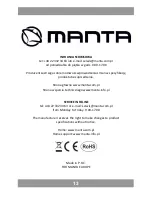 Предварительный просмотр 13 страницы Manta MA428 User Manual