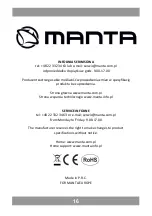 Предварительный просмотр 16 страницы Manta MDL003 User Manual