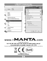 Предварительный просмотр 24 страницы Manta MM266 User Manual