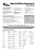 Manta Multimedia Office Keyboard Manual preview