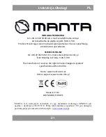 Предварительный просмотр 21 страницы Manta SPK1002 BLACKOUT User Manual