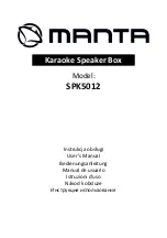 Manta SPK5012 User Manual предпросмотр