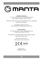 Preview for 40 page of Manta SPK9207 User Manual