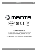 Preview for 19 page of Manta WH265 Instruction Manual