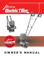 Предварительный просмотр 1 страницы Mantis ElectricTiller Owner'S Manual