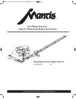 Preview for 1 page of Mantis SGHT30 Owner'S Manual And Safety Instructions