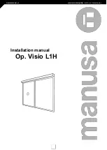 Preview for 1 page of Manusa Op. Visio L1H Installation Manual