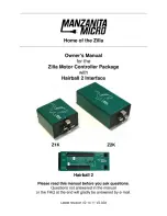 Preview for 1 page of Manzanita Micro Z1K-HV Owner'S Manual