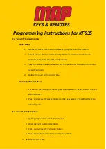 Map KF935 Programming Instructions preview