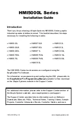 Preview for 1 page of Maple Systems HMI5000L Series Installation Manual