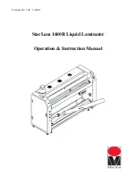 Marabu StarLam 1600R Operation & Instruction Manual preview