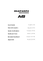 Marantz professional AVS User Manual предпросмотр