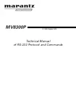 Marantz professional MV8300P Technical Manual preview