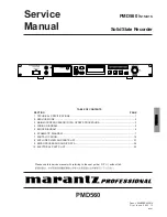 Marantz professional PMD560 Service Manual preview