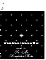 Marantz 115 Service Manual preview