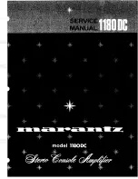 Предварительный просмотр 1 страницы Marantz 1180DC Service Manual