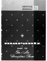 Предварительный просмотр 1 страницы Marantz 120 Service Manual
