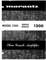 Preview for 1 page of Marantz 1200 Service Manual