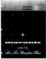 Preview for 1 page of Marantz 125 Service Manual