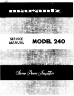 Marantz 240 Service Manual preview