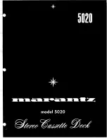 Marantz 5020 Service Manual предпросмотр