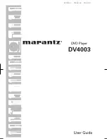 Preview for 1 page of Marantz 541110153029M User Manual