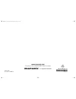 Preview for 54 page of Marantz 541110331126M User Manual