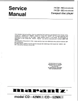 Marantz 74 CD-42/21B Service Manual предпросмотр