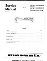 Предварительный просмотр 4 страницы Marantz 74 CD-42/21B Service Manual