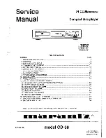 Preview for 1 page of Marantz 74 CD38/02B Service Manual