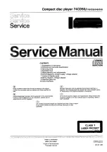 Marantz 74CD50 Service Manual preview