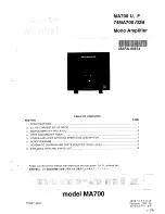 Preview for 1 page of Marantz 74MA700 Service Manual