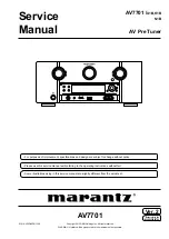 Preview for 1 page of Marantz AV7701 Service Manual