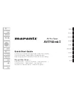 Marantz AV7702mkg Quick Start Manual preview