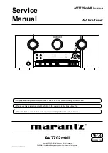 Preview for 1 page of Marantz AV7702mkII Service Manual