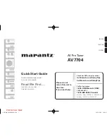 Preview for 1 page of Marantz AV7704 Quick Start Manual