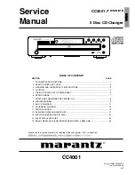 Marantz CC-4001 Service Manual предпросмотр