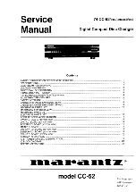 Preview for 1 page of Marantz CC-52 Service Manual