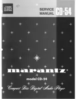 Marantz CD-54 Service Manual предпросмотр