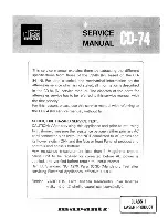 Marantz CD-84 Service Manual preview