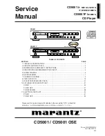 Marantz CD5001 Service Manual предпросмотр