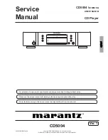 Preview for 1 page of Marantz CD5004K1B Service Manual