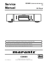 Marantz CD5005 Service Manual preview