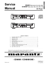 Предварительный просмотр 3 страницы Marantz CD6000K Service Manual