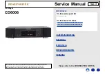 Marantz CD6006 Service Manual preview