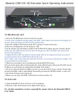 Preview for 1 page of Marantz CDR 510 Quick Operating Instructions