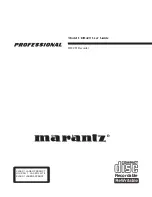 Предварительный просмотр 1 страницы Marantz CDR420 User Manual