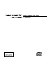 Marantz cdr633 User Manual preview