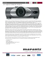 Marantz DLPTM 1080p Specifications preview