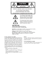 Preview for 2 page of Marantz DLPTM VP-12S3/VP-12S3L User Manual